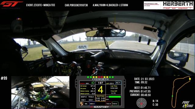 Porsche 911 GT3R Onboard Monza смотреть онлайн