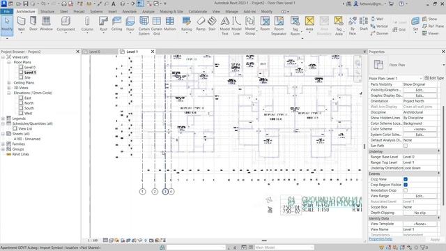 Autodesk Revit: Import Multi-storey Building Grid Lines and Levels from a CAD Drawing. (#12) смотреть онлайн