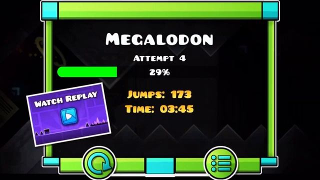 “Megalodon” (Demon) by Subwoofer - Geometry Dash Highlights смотреть онлайн