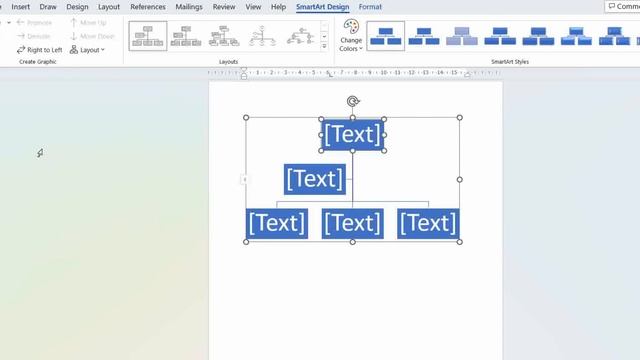 Smart Art In MS Word | Organization Chart In MS Word