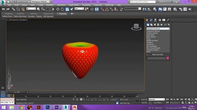 How to create 3D Strawberry on 3Ds Max طريقة انشاء الفراولة بالماكس смотреть онлайн