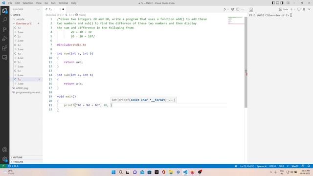 ANSI C Programming - Overview of C - 7 смотреть онлайн