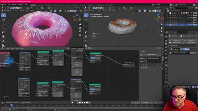 Let's make a DONUT with Geometry Nodes (3/3) | Blender 3D Tutorial смотреть онлайн