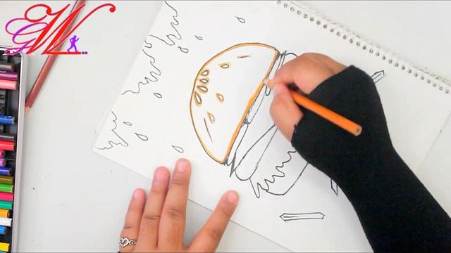 طريقة رسم وتلوين برجر (همبرغر) \ How To Draw a Burger (Hamburger) Step By Step Easy смотреть онлайн