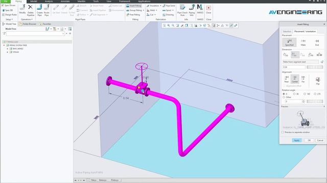 PIPING - PTC Creo Parametric смотреть онлайн