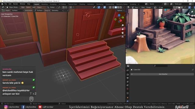 Stilize Ev Yapıyoruz - Blender - #twitch - PART : 2 - FİNAL смотреть онлайн