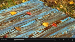 Брашированный стол, обжиг и тонирование дерева, морилка своими руками