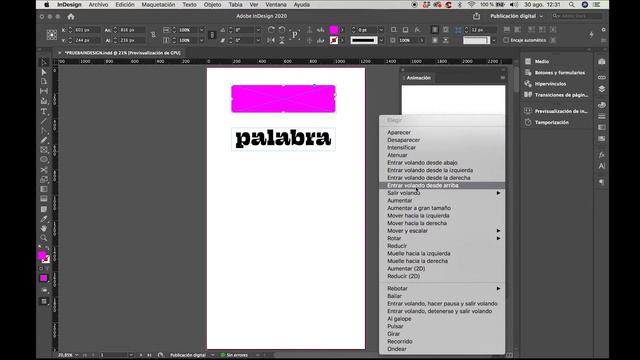 Indesign | Menú Animaciones interactivas смотреть онлайн
