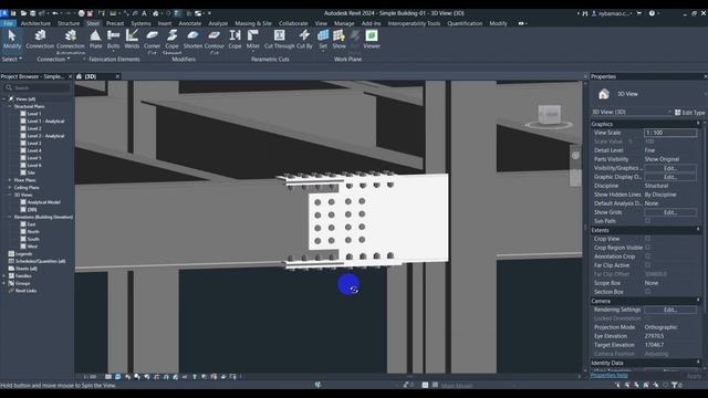 Steel Beam-Column Connection Tutorial in Revit 2024 смотреть онлайн