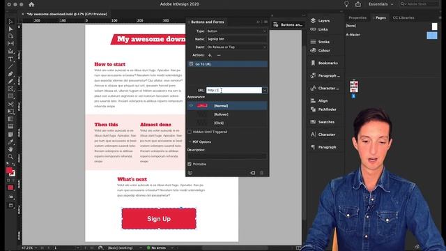InDesign interactive PDF buttons tutorial | THE PERFECT CTA смотреть онлайн