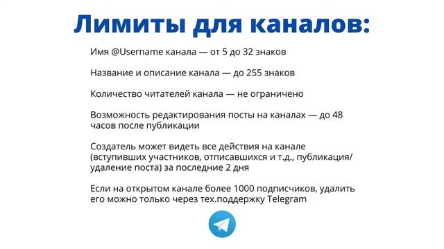 Лимиты Telegram #telegramchannel #Telegram #телеграм смотреть онлайн