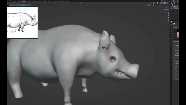 Pig & Pigy Timelapse Sculpt - Blender 3d Sculpture смотреть онлайн