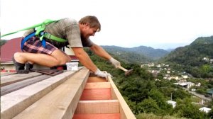 ПРЕОДОЛЕНИЕ СТРАХА ВЫСОТЫ! Работа на крыше. Деревянное перекрытие