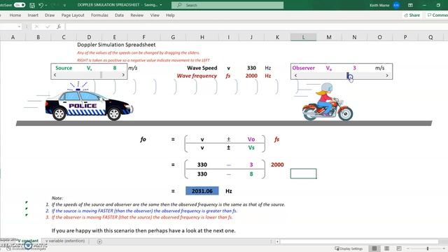 Doppler Spreadsheet Simulation смотреть онлайн