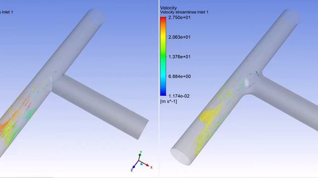Computational Fluid Dynamics Simulation - Pipeline T-Junction смотреть онлайн