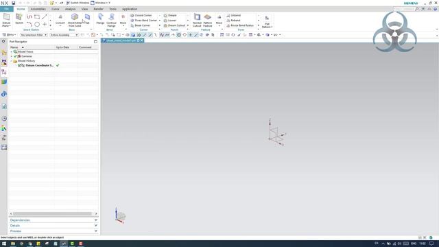 Siemens Unigraphics NX-Basics Of Sheet Metal || Understanding Sheet Metal Properties. смотреть онлайн