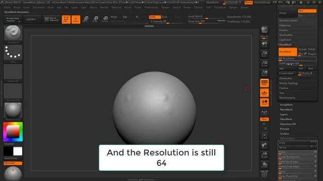 Zbrush Dynamesh and Mesh poly count explained смотреть онлайн