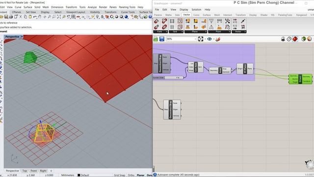 Rhino Grasshopper Tutorial: Object Distribution on a surface смотреть онлайн