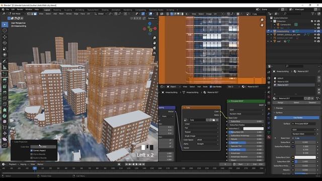 Texturing Buildings | Blender GIS Tutorial