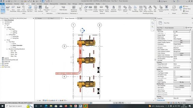 Revit Generator Room Electrical Layout смотреть онлайн