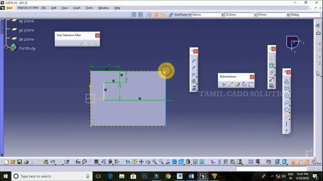 CATIA V5 3D Practice Drawing No.2 --Tamil смотреть онлайн