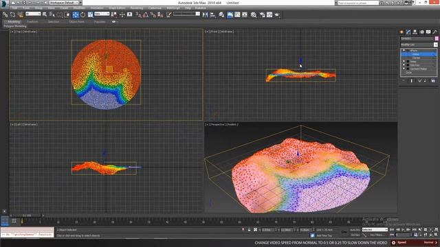 Modeling Mountain - 3Ds MAX (25 sec VFX tutorial) - no plugin смотреть онлайн