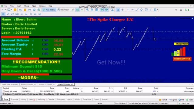 Hot 🔥 Spike Charger EA Boom and Crash Powerful Spike EA Accuracy 💯💰🏋️♂️#boomandcrash #spike #Bo смотреть онлайн