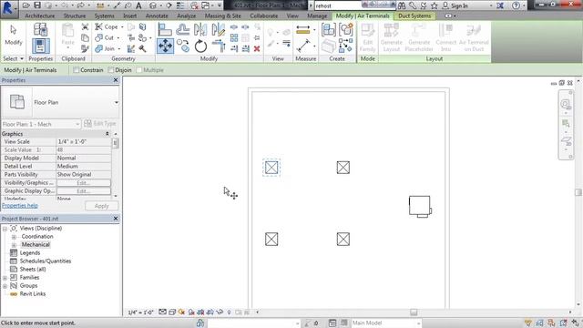 Learning Autodesk Revit MEP | 023 Moving And Copying смотреть онлайн