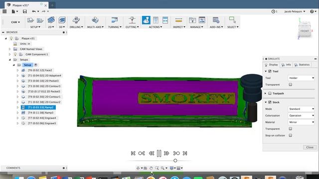 CNC Plaque Fusion 360 Tool Path смотреть онлайн