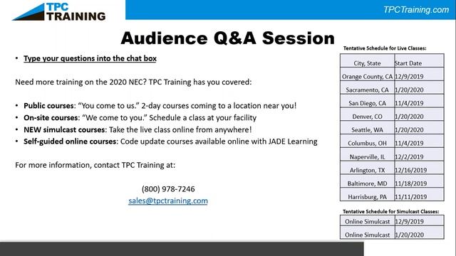 2020 National Electrical Code Webinar: Chat with the Experts w/ TPC Online Webinar | TPC Training смотреть онлайн