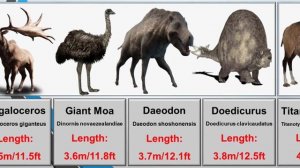 Prehistoric Beasts Size Comparison By World Web