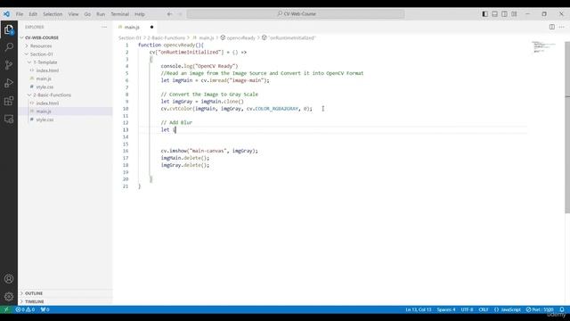 4. Basic Functions - Gray scale, Blur, Edge Detector смотреть онлайн