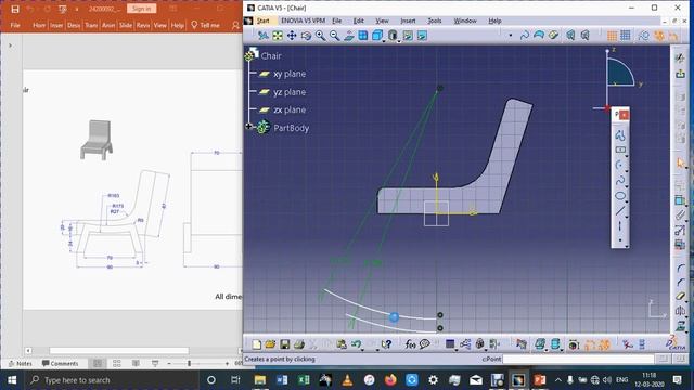 CATIA part tutorials for beginners #6 | Chair model смотреть онлайн