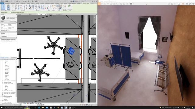 Space management of hospital on Revit with VR visualization смотреть онлайн