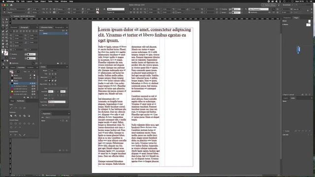 Indesign Text Span Columns Tutorial