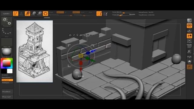 Speedsculpt Highpoly Tower: Zbrush+Marmoset смотреть онлайн