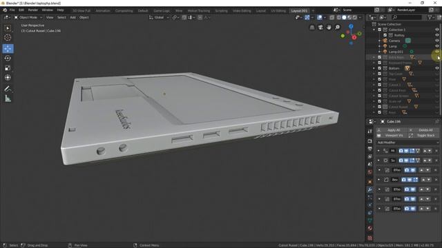 How Easy I Made a 3D Model of a Laptop in Blender with Modifiers (Breakdown) смотреть онлайн