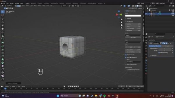 Blender tutorial - Loop Tools Addon - Circle shape face extrude.