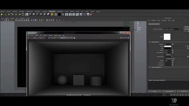 Simple Ambient Occlusion Render in Maya 2014 смотреть онлайн