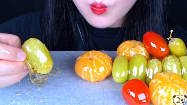 ASMR*TANGHULU* CANDIED FRUITS, CHERRY TOMATO, TANGERINE, GRAPES/여러가지 탕후루 먹방, 귤 탕후루, 방울토마토 탕후루mukban смотреть онлайн