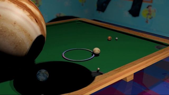 Planetary Pool with side of Black Hole transit - and yes, that is poor Pluto going kerPlunk смотреть онлайн