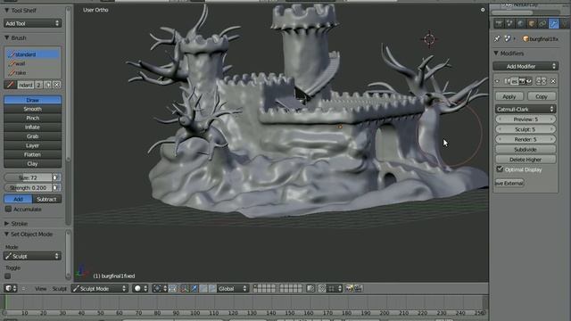 Blender Sculpt Demo - 45 Million Polygons!