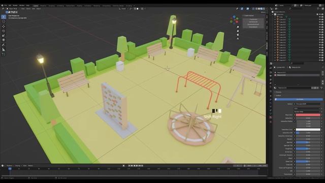 Low Poly Child Park in Blender - 3D Modelling and Rendering смотреть онлайн