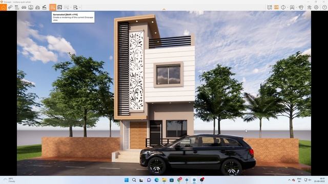 Enscape 3.4 Realistic Exterior Render Tutorial || Enscape For Sketchup Tutorial