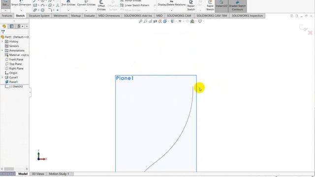 SolidWorks Tutorial for beginners Project Curve Exercise 12 смотреть онлайн