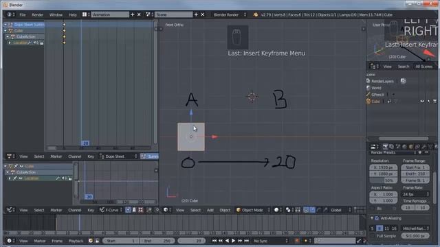 Tutorial Blender Dasar Animasi Pemula Pt1 - Keyframe смотреть онлайн