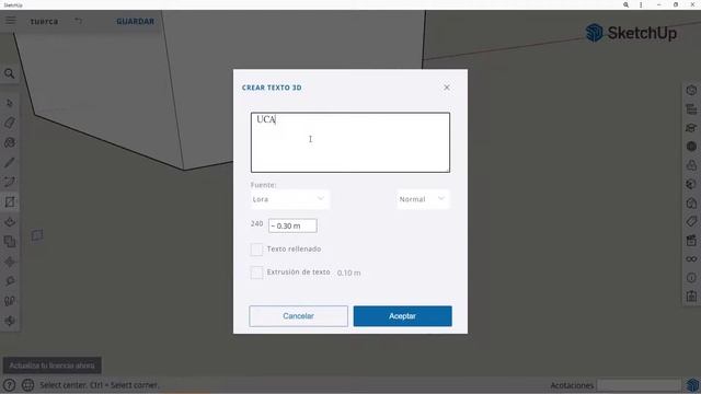 28. Modelado básico SketchUp Web. Herramienta texto 3D смотреть онлайн