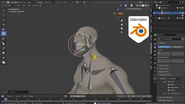 centuar riging and animation in blender for beginners using free addon rigify Beginner Tutorial P2 смотреть онлайн
