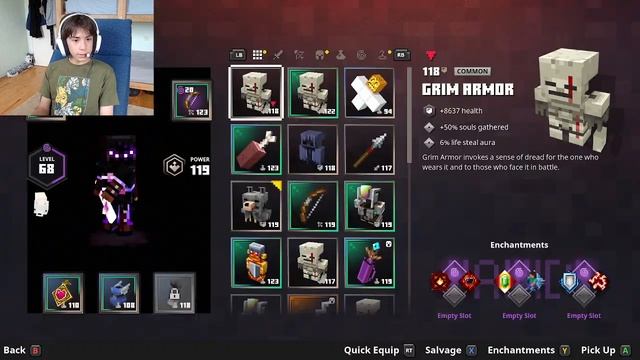 Minecraft Dungeons Level Kasma Hilesi (Obsidian Chest Farm) ! 1.5 Dakikada Level Kasma ! смотреть онлайн