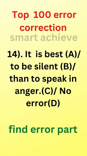 Error Detection And Correction | Spotting Errors | Rules/Concepts/English | smart achieve смотреть онлайн